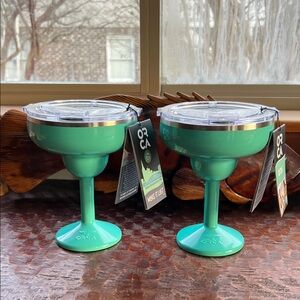 NWT Orca Rita Barware Insulated Lidded 13oz Margarita Set Orca Cooler Seafoam